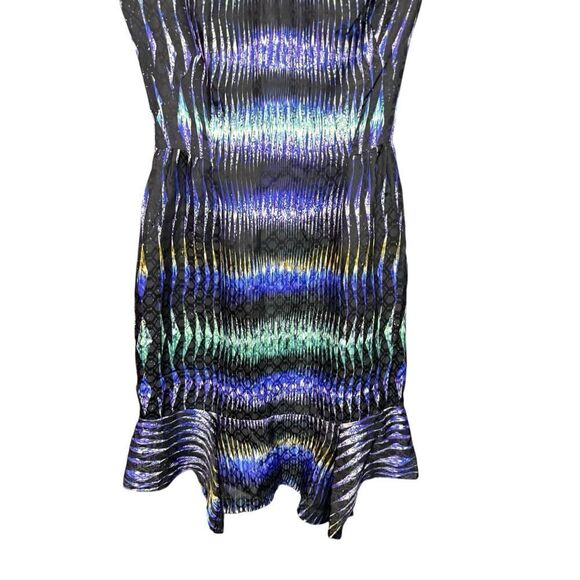ASO BLAIR WALDORF PETER PILOTTO Digitally Printed Silk Dress Knee length sz 4 US - Picture 6 of 16